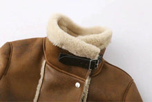 Load image into Gallery viewer, Fleece Stitching Women Suede Coat Jacket