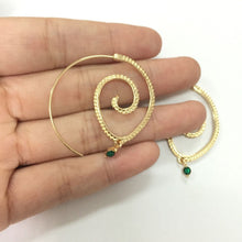 Load image into Gallery viewer, Exaggerated Retro Style Boho Hippy Spiral Earrings