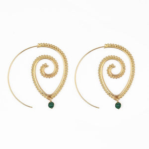 Exaggerated Retro Style Boho Hippy Spiral Earrings