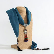 Load image into Gallery viewer, Autumn And Winter New Fringed Linen Cotton Solid Color Bohemian Shawl Scarf