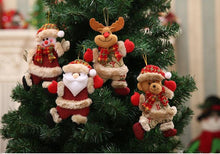 Load image into Gallery viewer, Santa Clause Bear Snowman Elk Doll Hanging Ornaments Tree Decoration