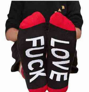 F**K OFF Socks Stockings Cotton Striped Socks Suck Sweat-proof Socks