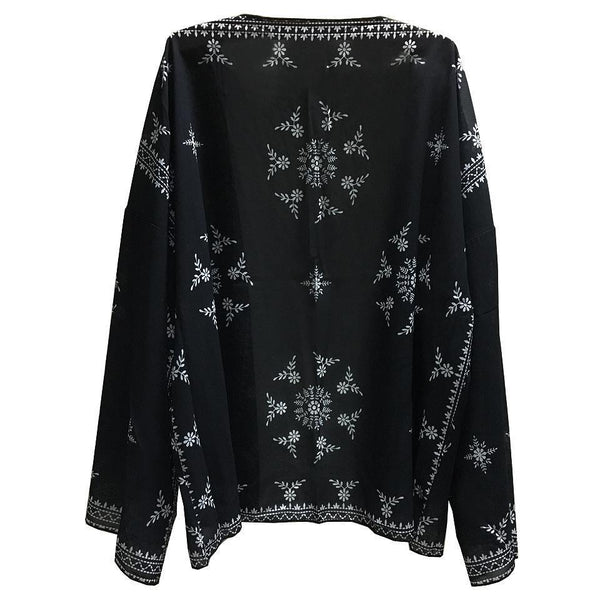 Stylish Bohemian printed long-sleeved scarf