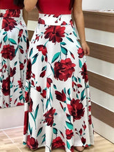 Load image into Gallery viewer, 2018 Floral Short Sleeve High Waist Maxi Dress