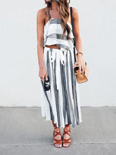 Load image into Gallery viewer, Stripe Bohemia Tops And Pants Suits