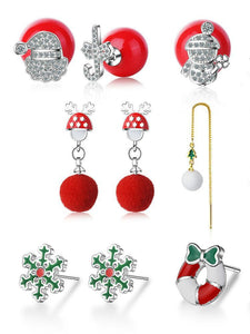 Autumn and winter earrings earrings earrings gift bells snowflakes Christmas