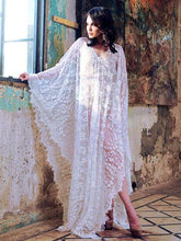 Load image into Gallery viewer, Deep V-neck Backless Lace-up See-through Cover-ups