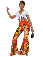 Load image into Gallery viewer, New Printed High-waist Flared Pants Holiday Style Leggings