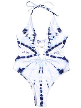 Load image into Gallery viewer, New One-piece Swimsuit White Smudge Temperament Lady Triangle Vacation Swimsuit Bikini
