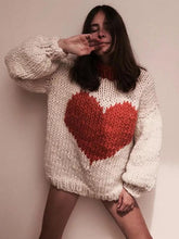 Load image into Gallery viewer, Fashion Knitting Loose Sweet heart Sweater Tops