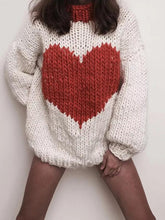 Load image into Gallery viewer, Fashion Knitting Loose Sweet heart Sweater Tops