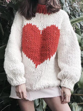 Load image into Gallery viewer, Fashion Knitting Loose Sweet heart Sweater Tops