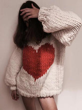 Load image into Gallery viewer, Fashion Knitting Loose Sweet heart Sweater Tops