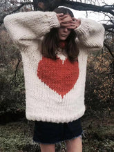 Load image into Gallery viewer, Fashion Knitting Loose Sweet heart Sweater Tops