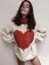 Load image into Gallery viewer, Fashion Knitting Loose Sweet heart Sweater Tops