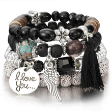 Load image into Gallery viewer, Natural Stone Bead Bangles Set