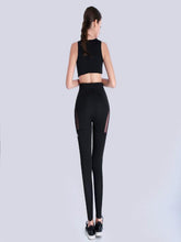 Load image into Gallery viewer, English Alphabet Printing Screen Stitching Yoga Sports Pants