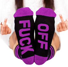 Load image into Gallery viewer, F**K OFF Socks Stockings Cotton Striped Socks Suck Sweat-proof Socks