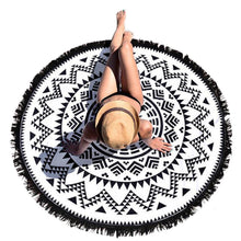 Load image into Gallery viewer, Hot Sale tassel beach towel sun shawl Variety scarf yoga cushion Mat
