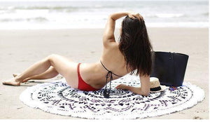 Hot Sale tassel beach towel sun shawl Variety scarf yoga cushion Mat