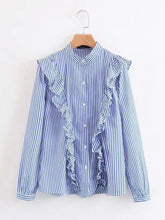 Load image into Gallery viewer, Fashion Stripe Long Sleeve T Shirt Top Blouse