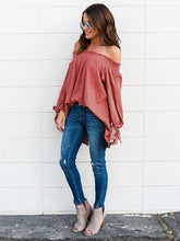 Load image into Gallery viewer, Off-the-shoulder Long Sleeves Blouse&amp;shirt Tops