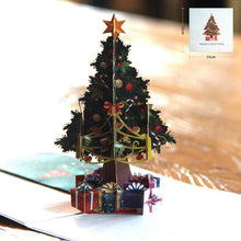 Load image into Gallery viewer, 3pcs/lot 3D Pop Up Merry Christmas Paper Cards Gift Handmade Colourful Christmas Tree Greeting Cards