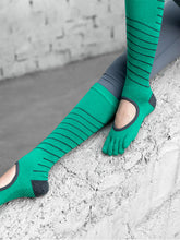 Load image into Gallery viewer, Fitness cotton yoga stockings high five-finger floor socks indoor female professional full-toed non-slip trampoline socks