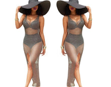 Load image into Gallery viewer, Sexy Hollow Sleeveless Split Swimwear Bikini Beach Cover Up