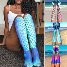 Load image into Gallery viewer, Novelty 3D Print High Knee Beach Mermaid Stockings