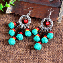 Load image into Gallery viewer, Ethnic Style Cloth Jewelry Cloth Earrings Multicolor