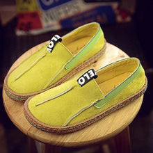Load image into Gallery viewer, Suede Pure Color Slip On Stitching Flat Soft Shoes For Women