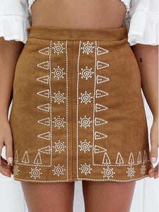 Unique Simple Printed Short Skirt Bottoms