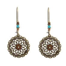 Load image into Gallery viewer, Bohemian Retro Long Hollow Flower Earrings