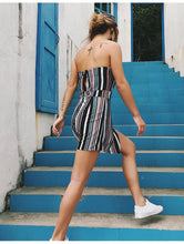 Load image into Gallery viewer, Stripe Strapless Beach Rompers