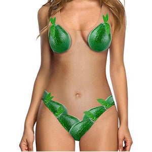 Fresh Fruits One Piece Sexy Shell Swimsuit