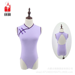Ballet dance training clothes continuous gymnastics lace big leakage open back adult Yoga suit