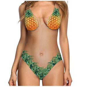 Fresh Fruits One Piece Sexy Shell Swimsuit