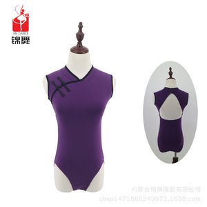 Ballet dance training clothes continuous gymnastics lace big leakage open back adult Yoga suit