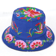 Load image into Gallery viewer, New Embroidered Sun Hat Full Embroidered National Wind Lady Round Hat