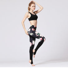 Load image into Gallery viewer, Printing Quick-drying Yoga Pants Sports Leggings Digital Printing Feet Length Yoga Pants
