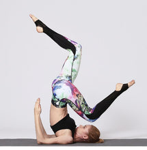 Load image into Gallery viewer, Printing Quick-drying Yoga Pants Sports Leggings Digital Printing Feet Length Yoga Pants