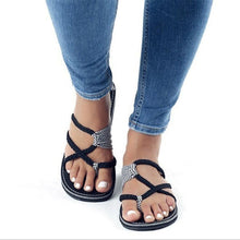 Load image into Gallery viewer, Europe and The United States Beach Toe Flat Slippers Women&#39;s Shoes