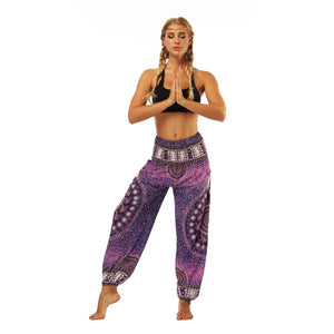 National Style Nepal dot seaside loose wide-legged casual pants fitness exercise yoga lantern pants women 56