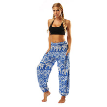 Load image into Gallery viewer, National Style Nepal dot seaside loose wide-legged casual pants fitness exercise yoga lantern pants women 5