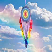 Load image into Gallery viewer, Handmade Colorful Feathers Long Dream Catcher Wall Decoration