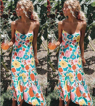 Load image into Gallery viewer, Floral Summer Boho Spaghetti-Strap Long Party Dress