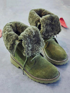 Fashion Solid Plush Soft Snow Boots