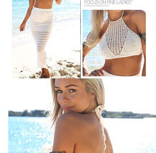 Load image into Gallery viewer, Hand-Knitted Swimsuit Beach Woven Vest Suspenders