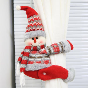 Christmas creative curtain buckle cartoon doll decoration hotel restaurant decoration doll buckle window pendant
